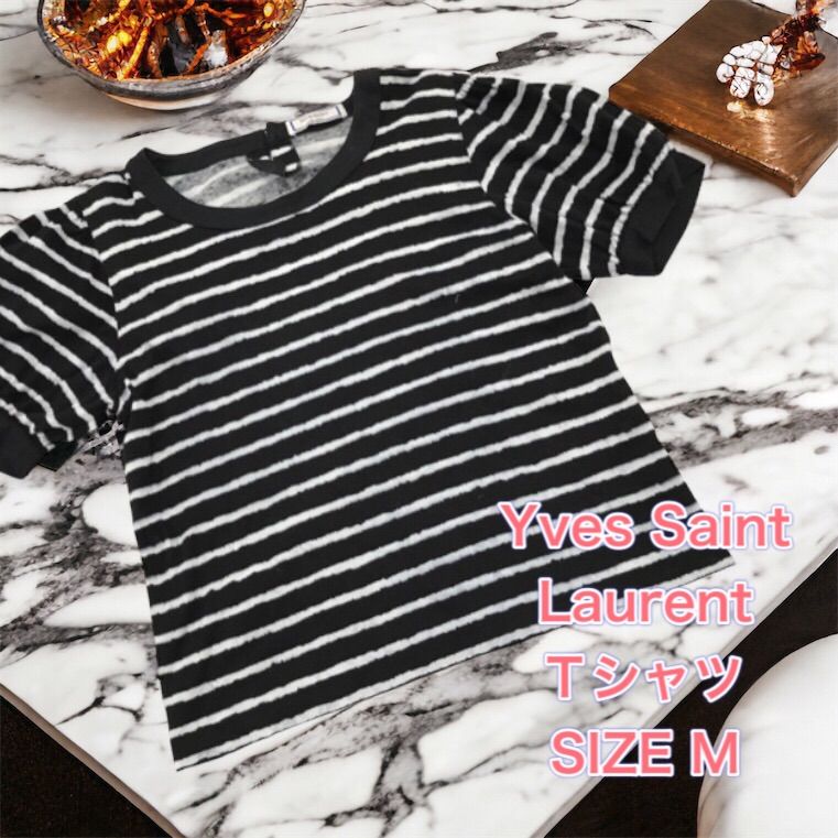 【美品】Yves Saint-Laurent  半袖 ボーダー Tシャツ　シャツ