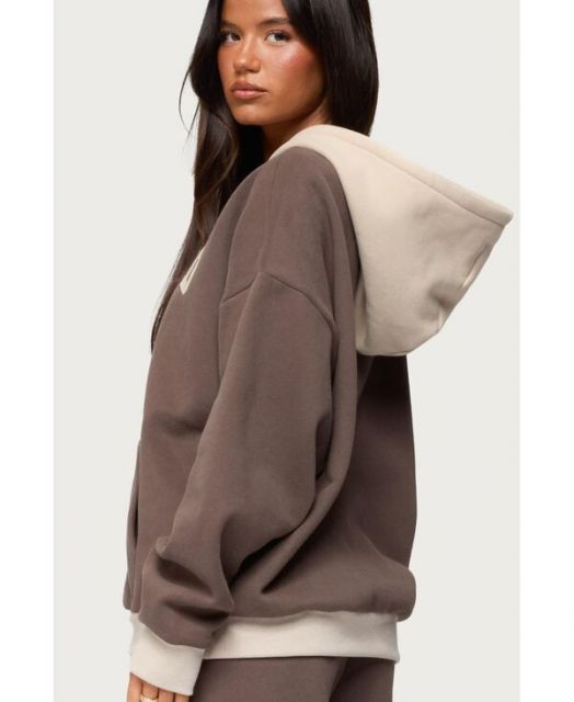 送料無料 アディクテッド レディース パーカー スウェット アウター Women s 1980 Oversized Hoodie Brown