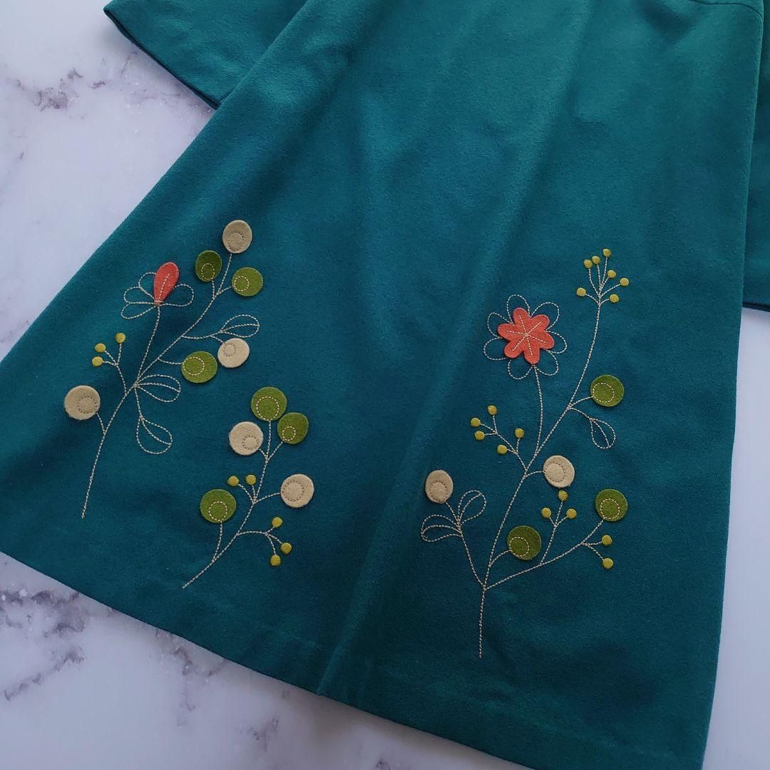 値下げしました❣️♥︎ホコモモラ♥︎花柄刺繍 ロングワンピース