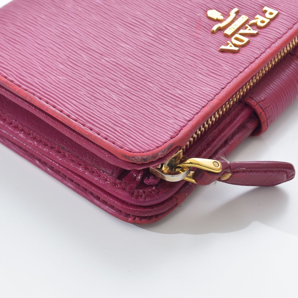 中古USED PRADA 財布 1ML225 VITELLOMOVE ピンク 252587592 中古USED PRADA 財布 1ML225 VITELLOMOVE ピンク 252587592