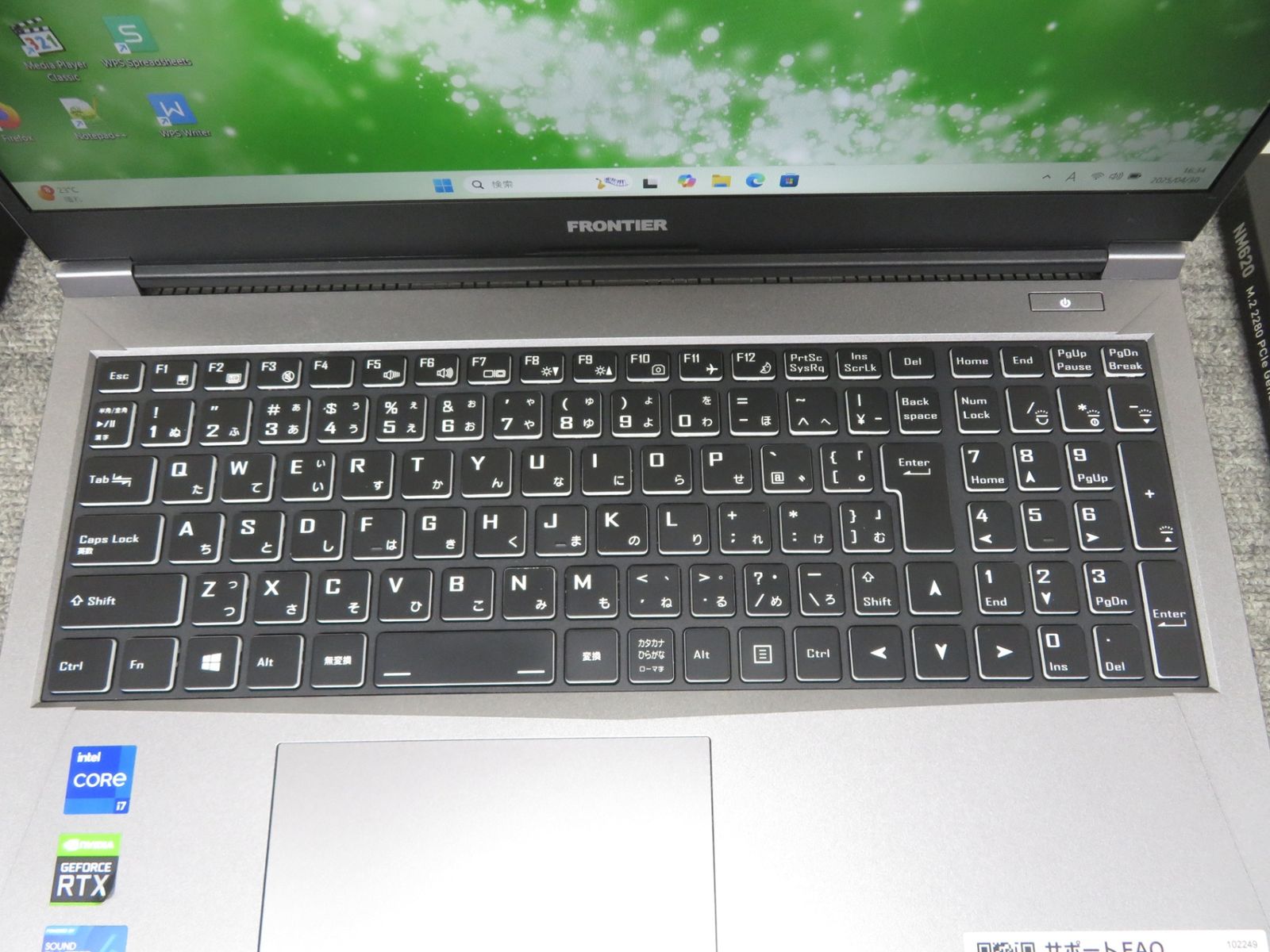【究極・ゲーミングPC】◆ FRONTIER FRVN715 / 15.6型 ◆ 超速16CPU ・Core i7-11800H /高速 新品SSD 512GB / メモリ32GB◆NVIDIA GeForce RTX 3050 Ti Laptop GPU搭載 ◆ Windows 11 Pro /サービス 正規 Office 究極・ゲーミングPC】◇ FRONTIER FRVN715 / 15.6型 ◇ 超速