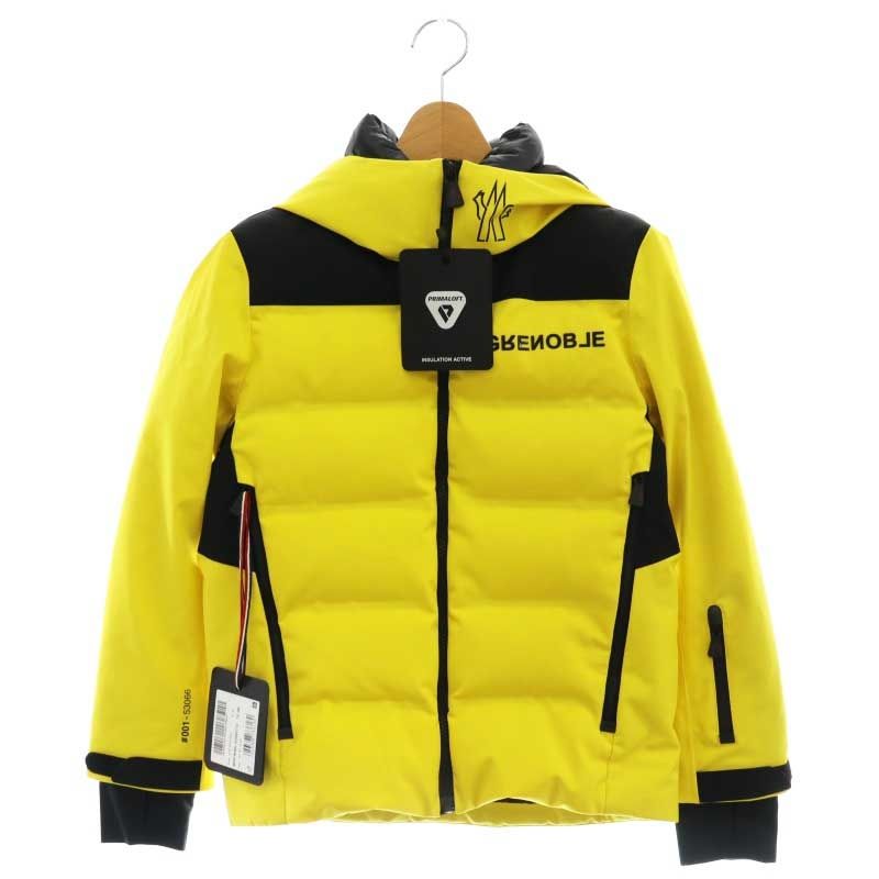 モンクレール MONCLER グルノーブル G29571B52720 MONTMIRAL ダウンジャケット ジップアップ 10 140cm 黄色 黒 イエロー ブラック |NR OS SH