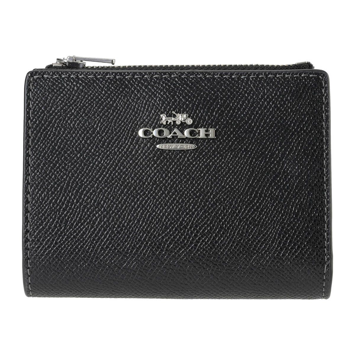 人気❗️新品❗️コーチ COACH 2つ折り財布 バイフォールドウォレット ブラック 新品 コーチ COACH 2つ折り財布 レザー バイフォールド ウォレット