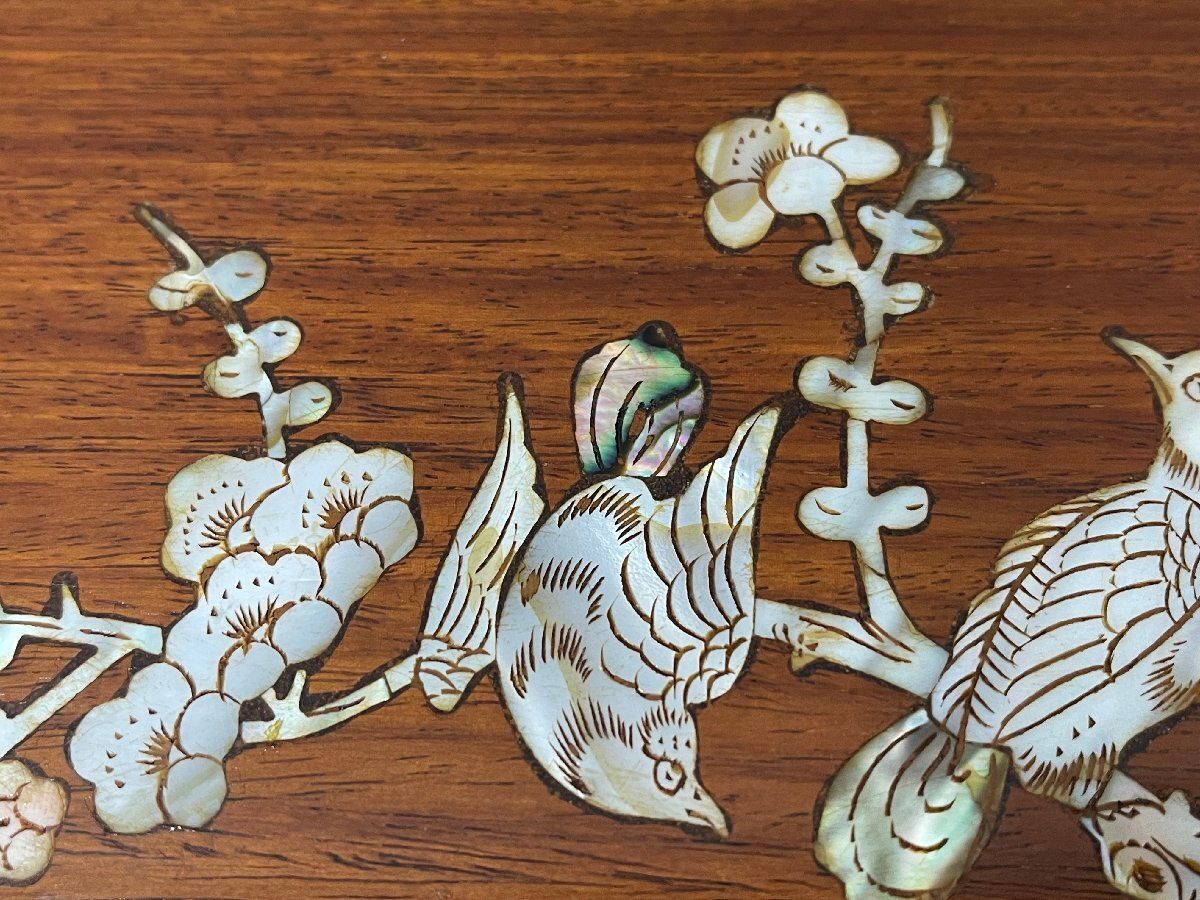 螺鈿家具 螺鈿細工 唐木 花梨 引き出し 五段 チェスト 無垢材　ラデン細工 Amazon｜唐木 花梨 無垢材 螺鈿細工 小引き出し 五段 収納 家具