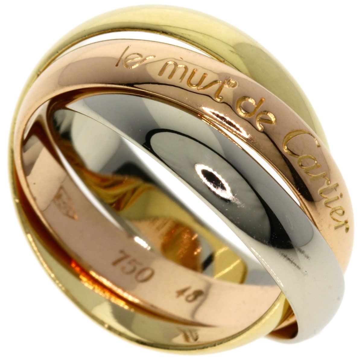 Cartier カルティエ ⭐︎トリニティ リング 指輪 #48 CARTIER カルティエ トリニティ #48 リング・指輪 K18YG K18WG