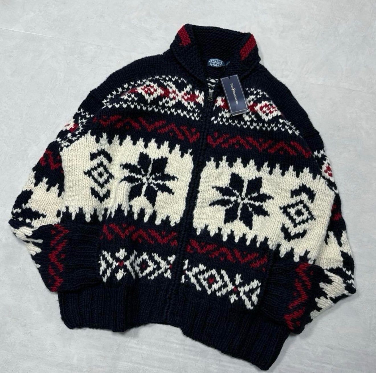 新品 ポロラルフローレン カウチンニットジャケット XL - メルカリ