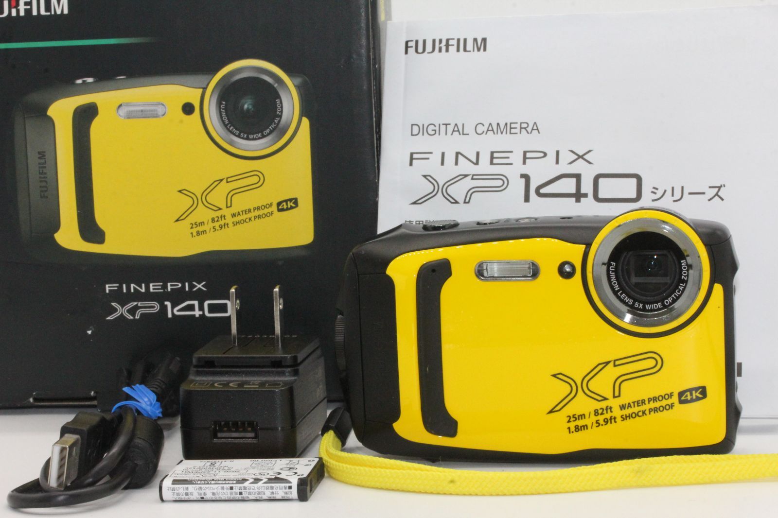 極上品 FUJIFILM 防水カメラ XP140 イエロー FX-XP140Y - メルカリ