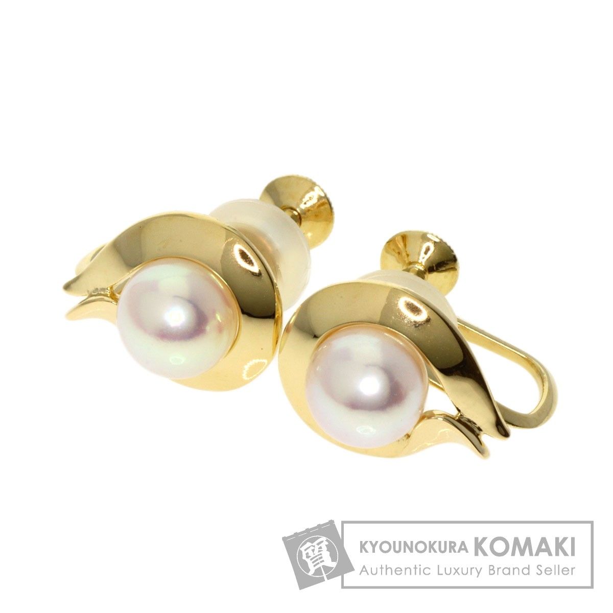 ミキモト MIKIMOTO アコヤパール 7.2mm イヤリング K14YG