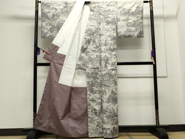 平和屋着物○本場大島紬 白大島 名匠たかし 日本百撰 熱田紫礦画 日本  