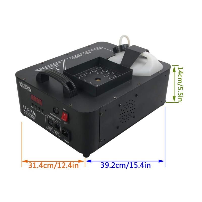 Sharelife 1500W 赤、緑、青のLED リモコン ポータブル 白い煙