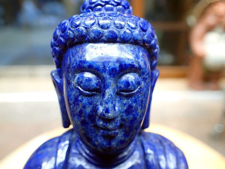 仏像】阿弥陀如来像 (ラピスラズリ)_735g【天然石】