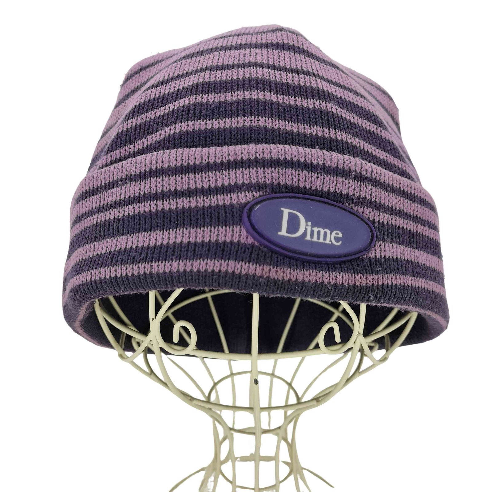 DIME ストライプ ニット帽 ビーニー Dime Cursive Beanie / Teal