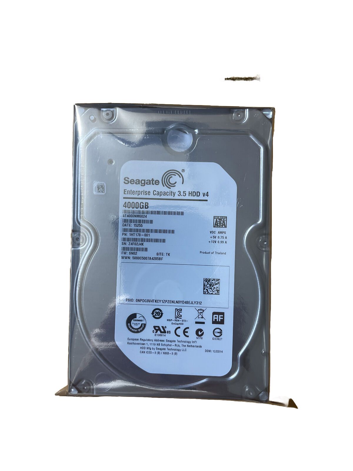 ST4000NM0024 Seagate 4TB 3.5 HDD v4 SATA 3.5 ハードドライブ