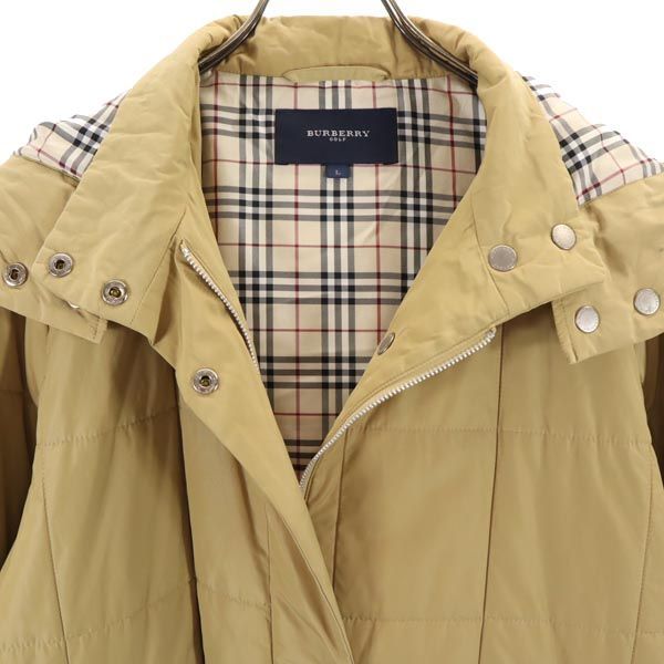 BURBERRY - バーバリー ゴルフ 三陽商会 日本製 ゴルフ 中綿コート L ベージュ BURBERRY GOLF レディース バーバリー ゴルフ 三陽商会 日本製 ゴルフ 中綿コート L