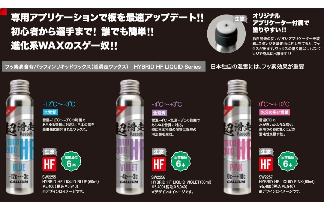 GALLIUM ガリウム リキッドワックス HYBRID HF+ベースセット新品