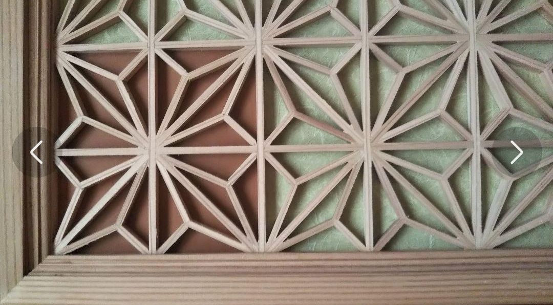 85 ❣️特価❣️麻の葉組子 吹き抜け アクリル板入り3枚一組 85 麻の葉組子 吹き抜け カラーアクリル板入り3枚一組 【公式通販】