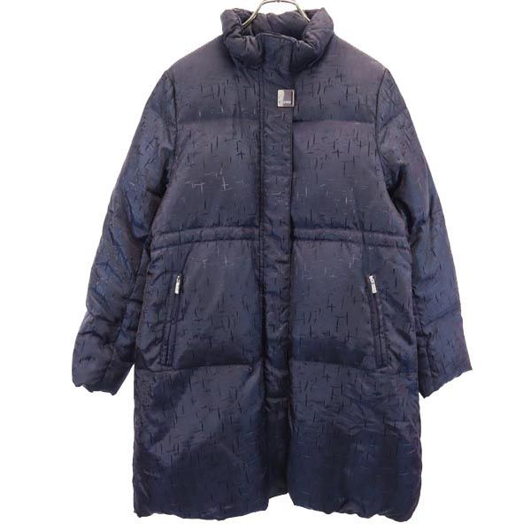 BALMAINダウンコート/パープル バルマン ダウンコート L パープル×ネイビー BALMAIN レディース