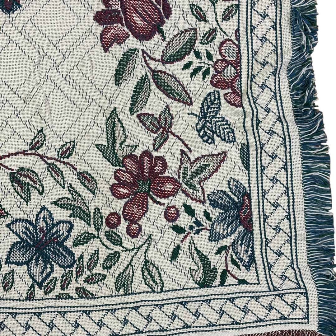 vintageラグ カーペット フラワー ボタニカル レトロ 1878
