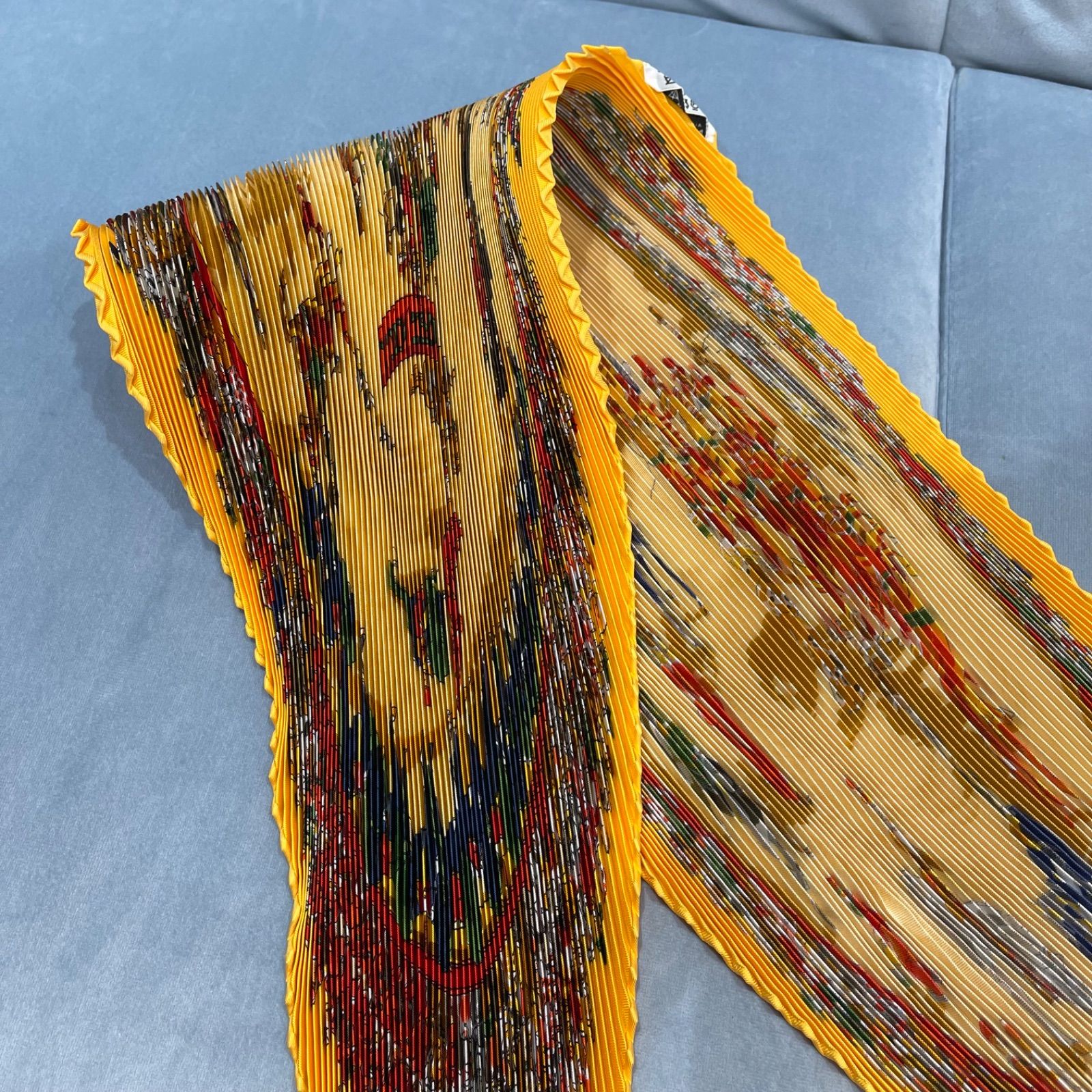 極美品】HERMES エルメスプリーツスカーフ CIRQUE MOLIER モリエ 