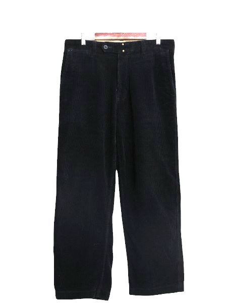 【お得なクーポン配布中!】 00s オールド ギャップ 太畝 コーデュロイ パンツ メンズ 36 32 / 古着 GAP ストレート ノータック コットン スラックス ヘビーウェイト 黒