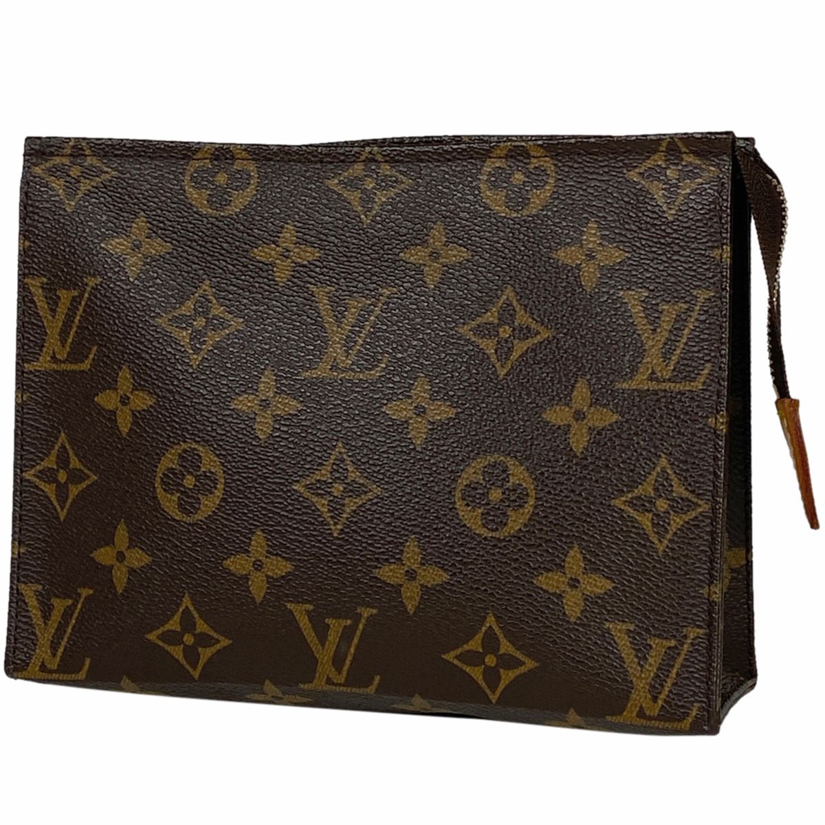 ルイ・ヴィトン Louis Vuitton ポッシュ トワレット 19 小物入れ メイク コスメ 化粧ポーチ モノグラム ブラウン M47544  レディース 【中古】