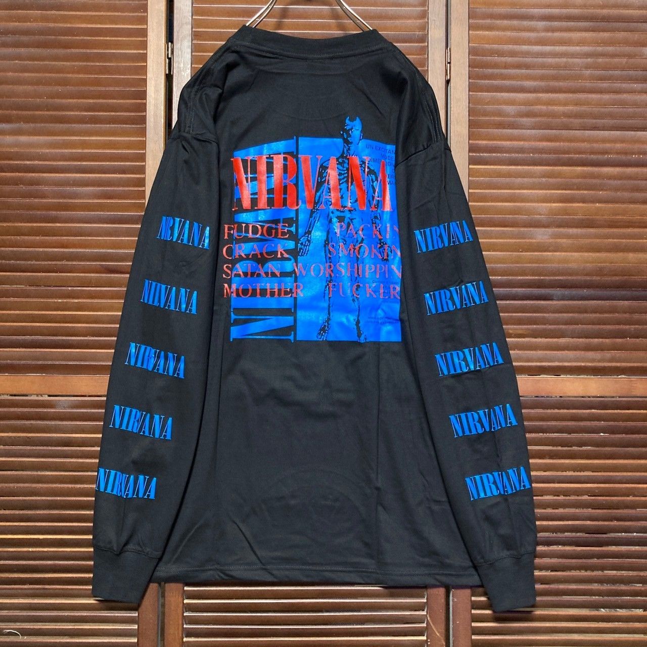 ☆ ニルバーナ NIRVANA カートコバーン UTERO 黒 長袖 Tシャツ tee