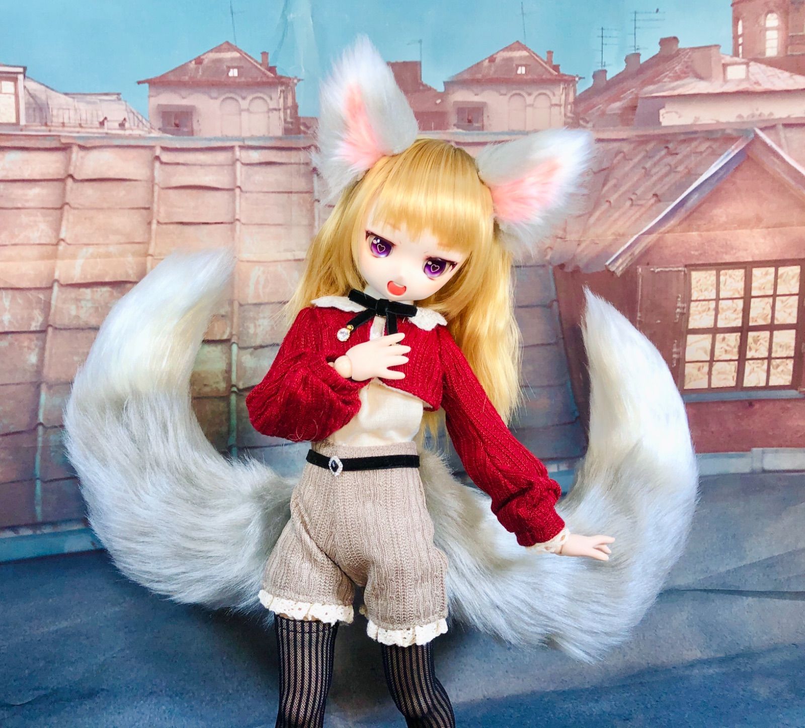 枚数限定 ドール用 狐 耳 しっぽ 獣 茶色 SD DD | www.ccfl.ie