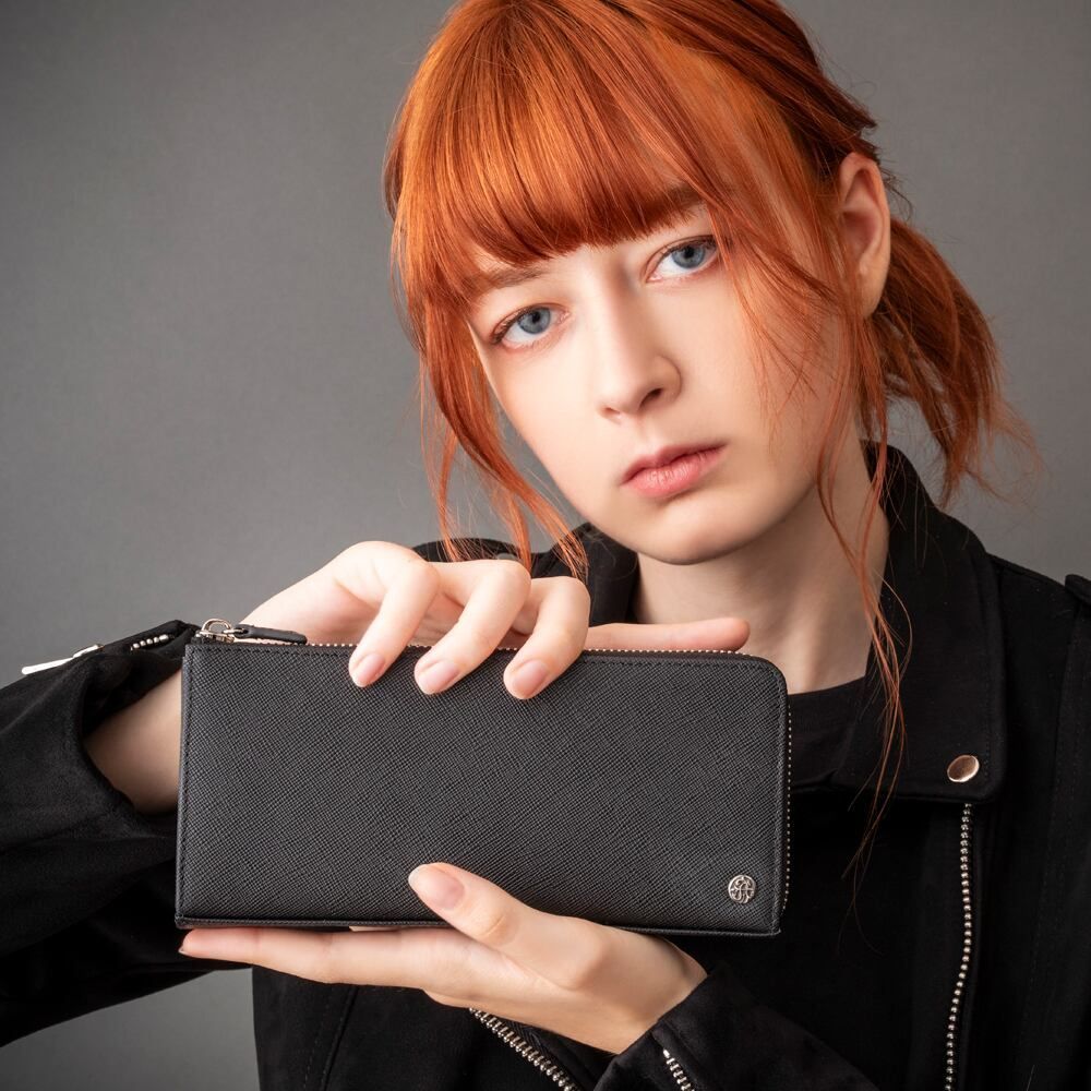 Ｌ字スリムサフィアーノロングウォレット