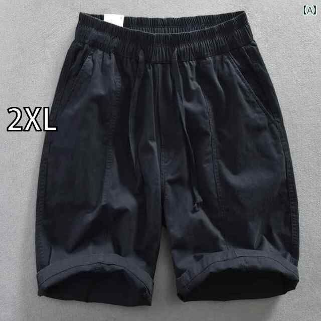 [2XL]メンズ 男性用 ファッション オシャレ シンプル 大人 かっこいい ストリート ヒップホップ HipHop ショート パンツ アウトドア 夏 薄手 パンツ ストレート カーゴ カジュアル ハーフ パンツ