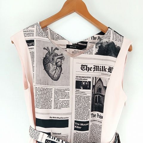 ミルク MILK GOSSIPS ノースリーブ ワンピース ドレス ピンク - メルカリ 