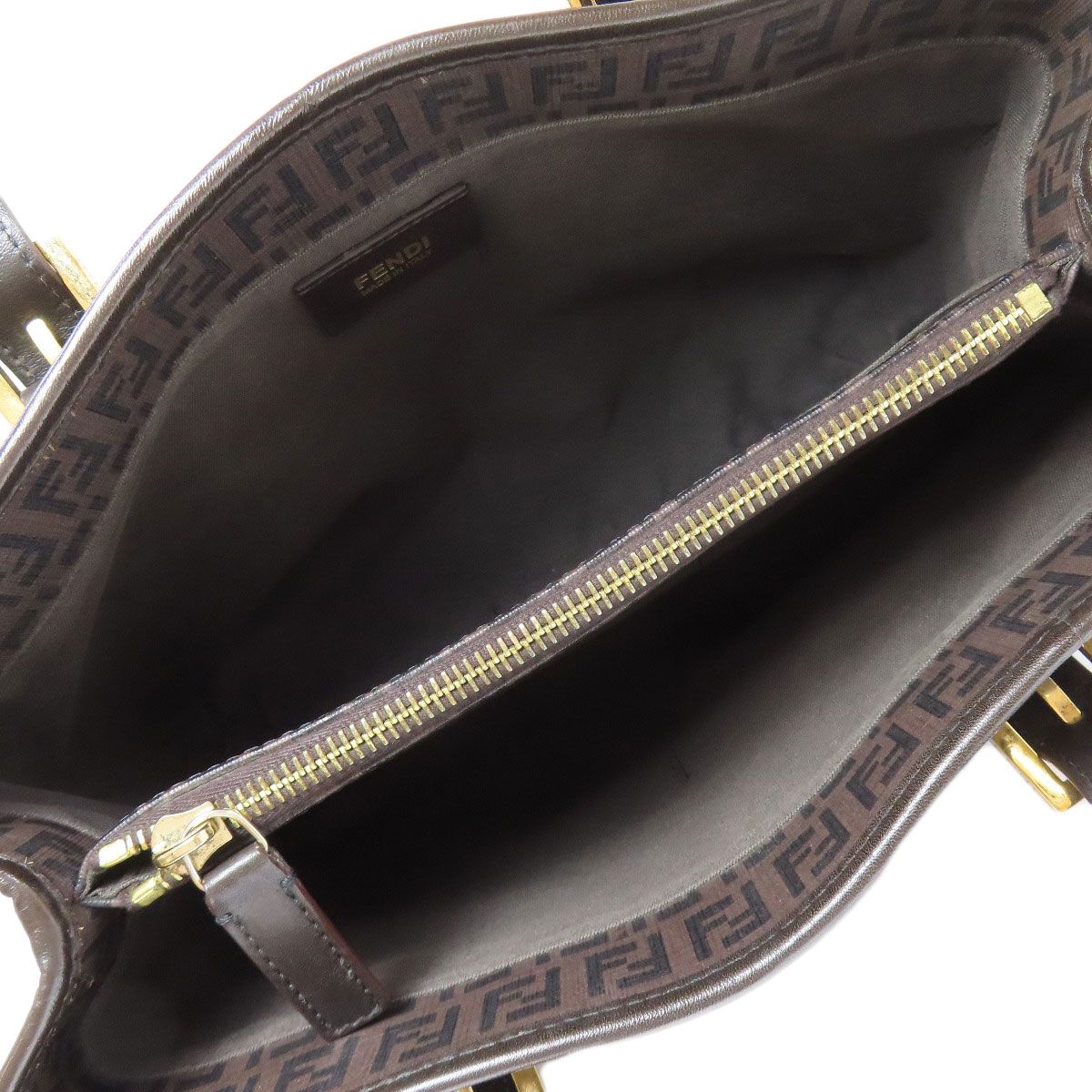 希少 美品 FENDI フェンディ ハンドバッグ ズッカ柄 ベージュ系 フェンディ Fendi ズッカ柄 ハンドバッグ - メルカリ