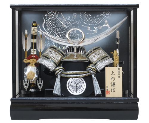 五月人形 ケース付き 約30cm 五月人形 ケース飾り【選べる2種類】「月の輪」 半円アクリルケース 兜