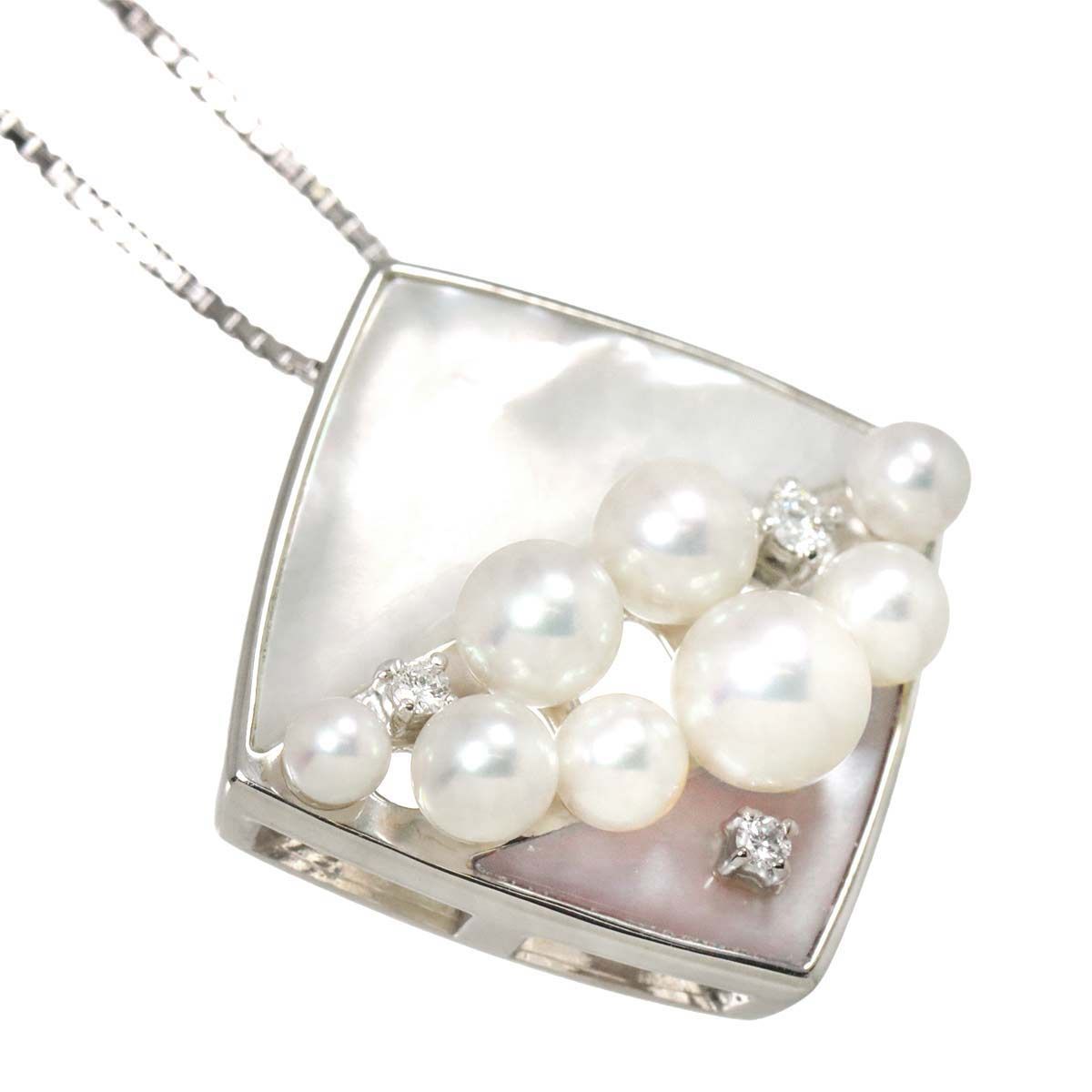 タサキ TASAKI アコヤ真珠 5.7-3.5mm ダイヤ 0.06ct シェル
