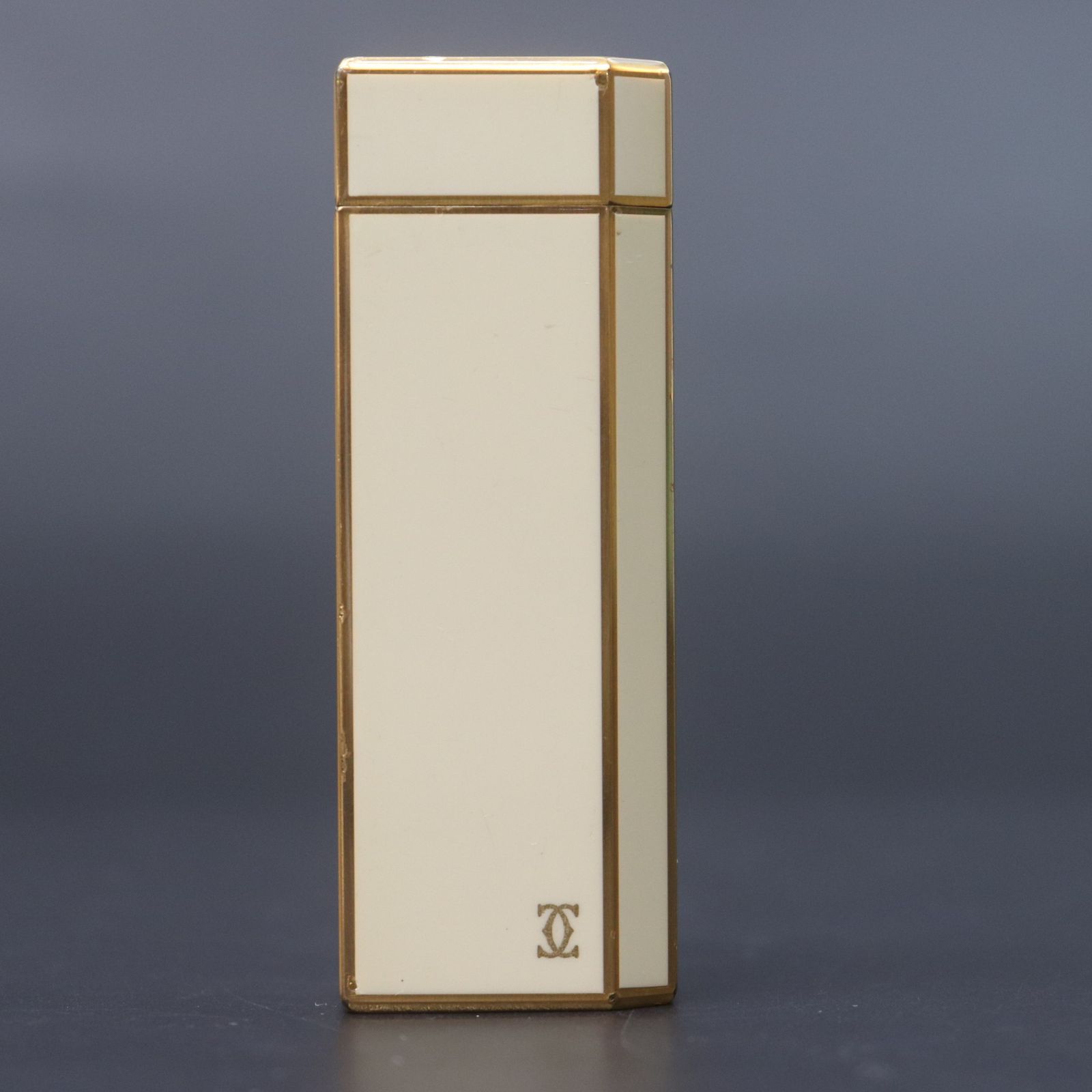 ITSDF75M1XQO カルティエ ペンタゴン 五角形 オフホワイト×ゴールド 