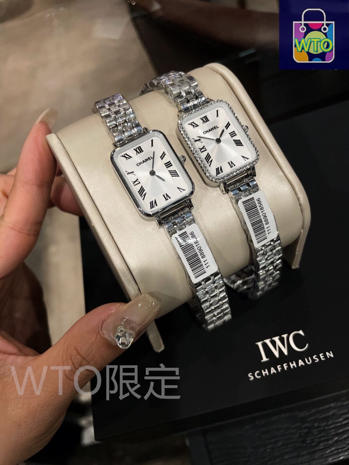 今日特価】Chanel シャネル ケース表面の四角いリングはガラス