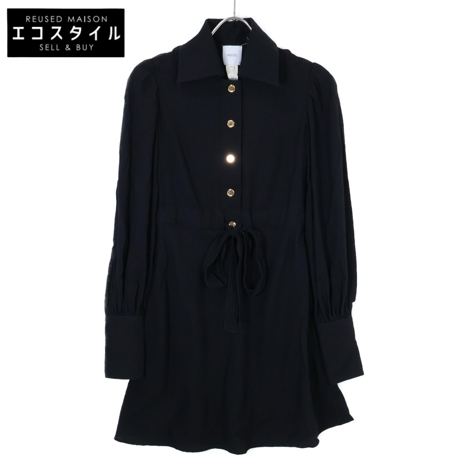 PATOU パトゥ DR14201679998 ブラック 金ボタン 34