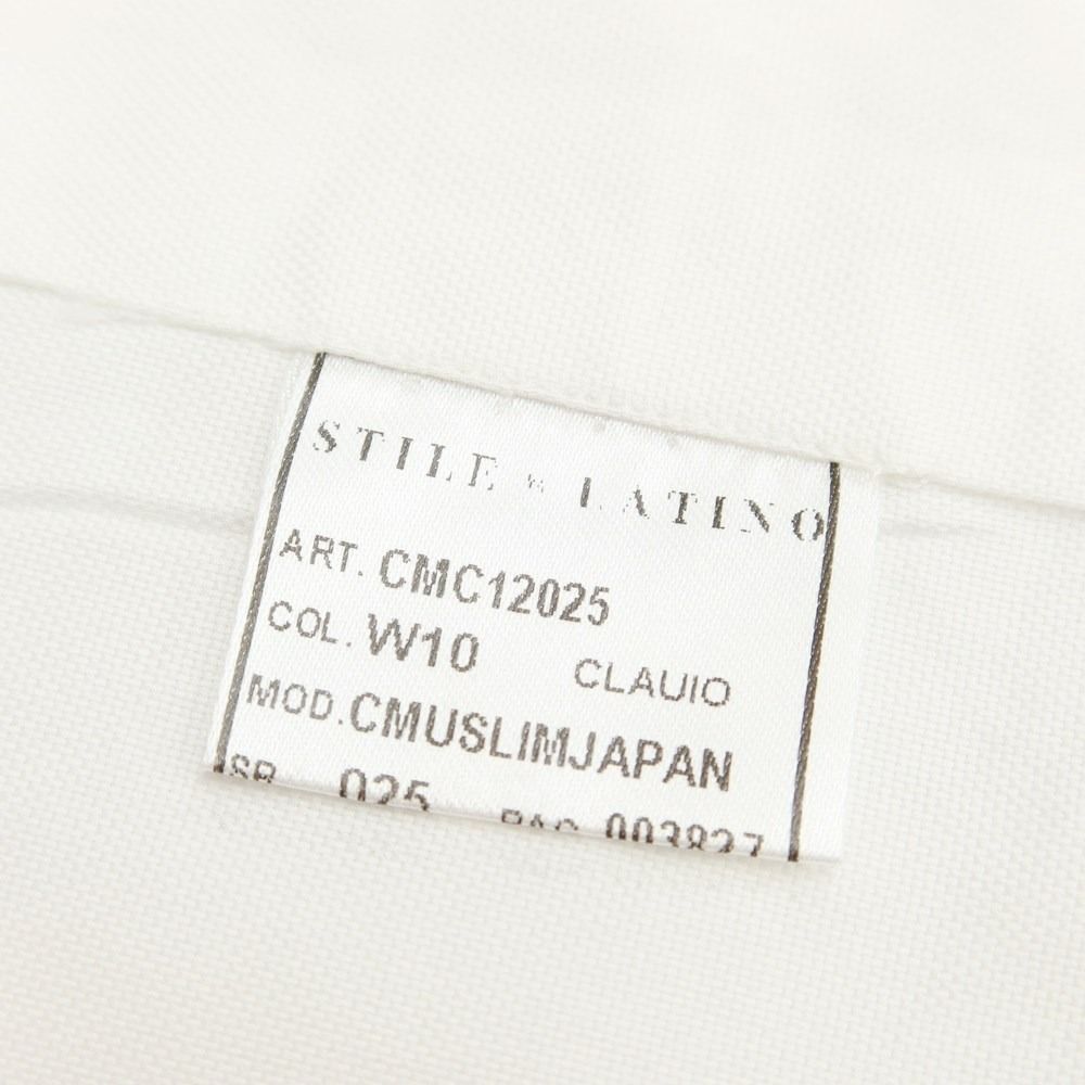 【中古】スティレ ラティーノ STILE LATINO レギュラーカラー ドレスシャツ ホワイト【サイズ39】【メンズ】-7
