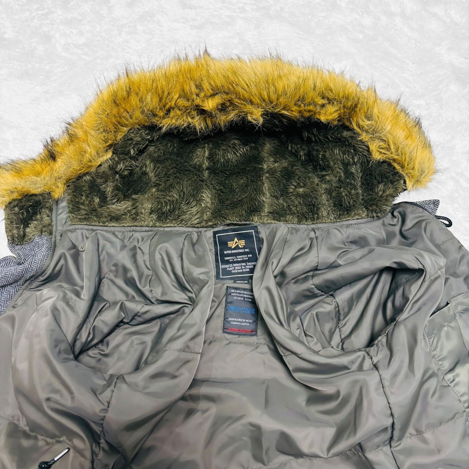 美品 ALPHA INDUSTRIES NICOLE CLUB FOR MEN N-3B フライトジャケット 