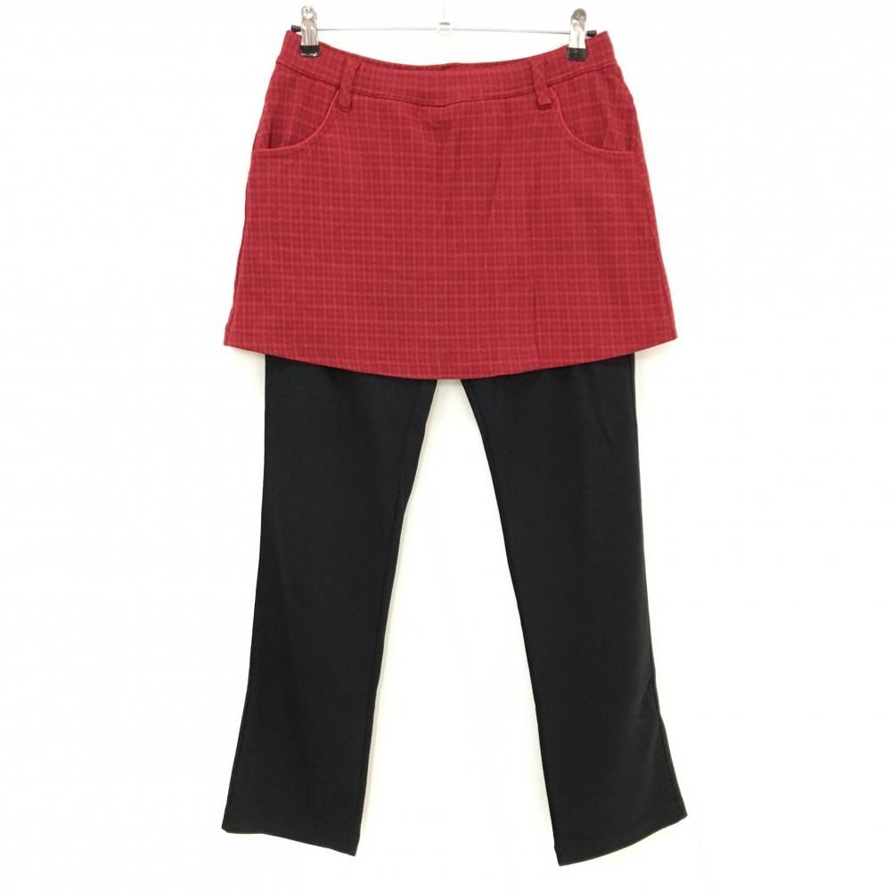 新品】マリクレールスポール レギンス付スカート レッド×黒 スカート