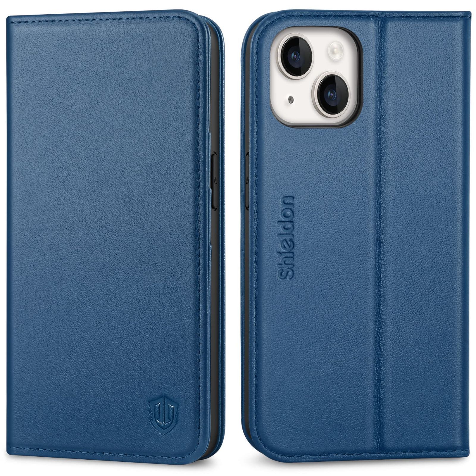 新品 SHIELDON iPhone 14 対応 ケース 手帳型 アイホン14対応 ケース 衝撃吸収 全面保護 TPU素材 カード収納 本革レザー 財布型 横置きスタンド機能 マグネット内蔵 [RFIDブロッキング] あいふぉん14 6