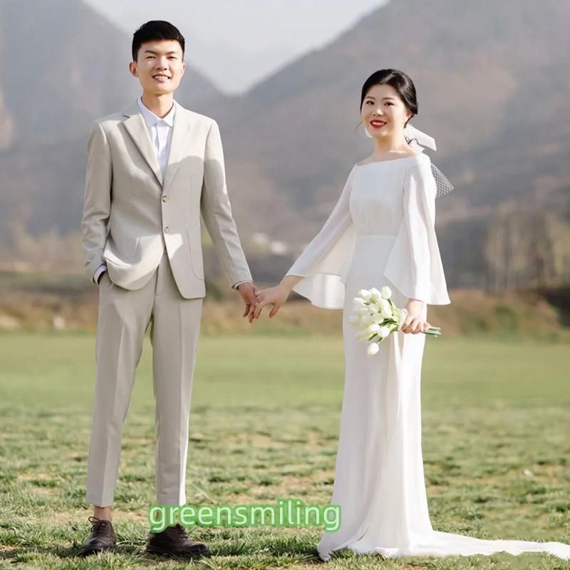 ウェディングドレス白 パーティードレス マーメイドライン 演奏会 花嫁