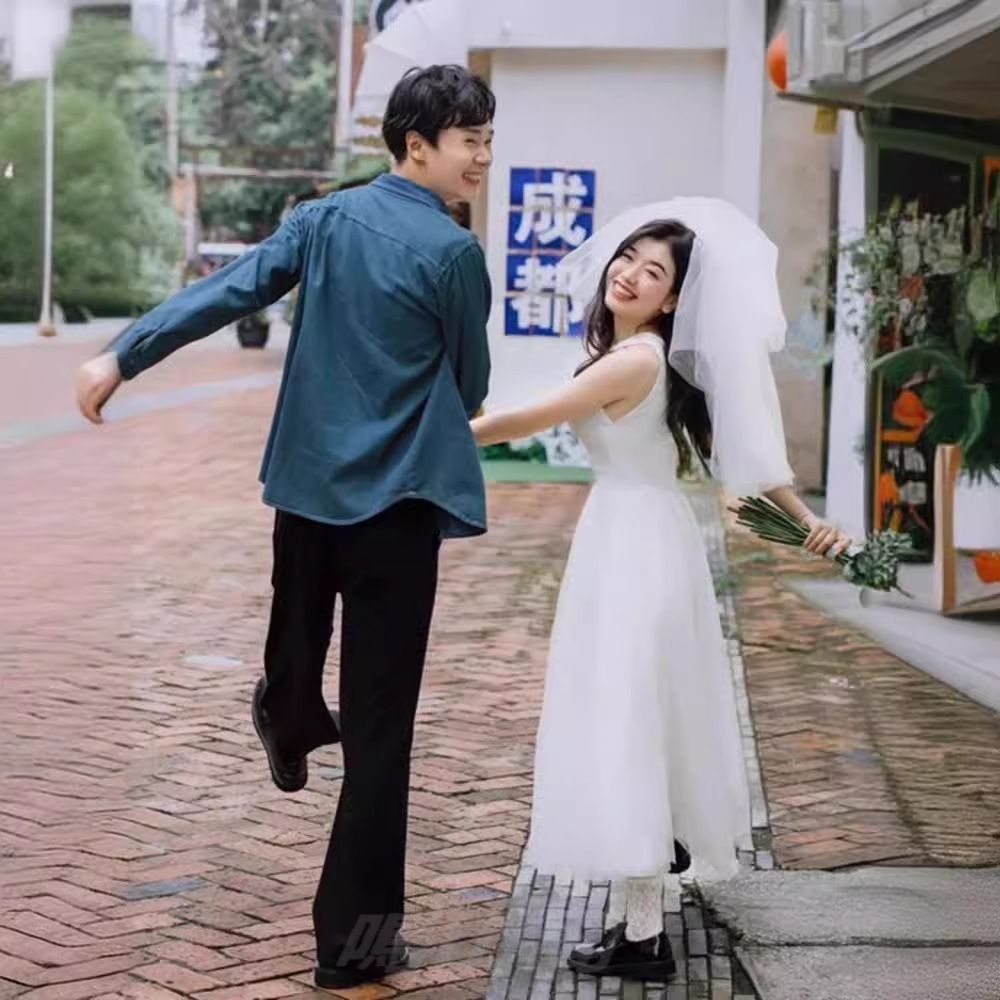 法式小白ドレス