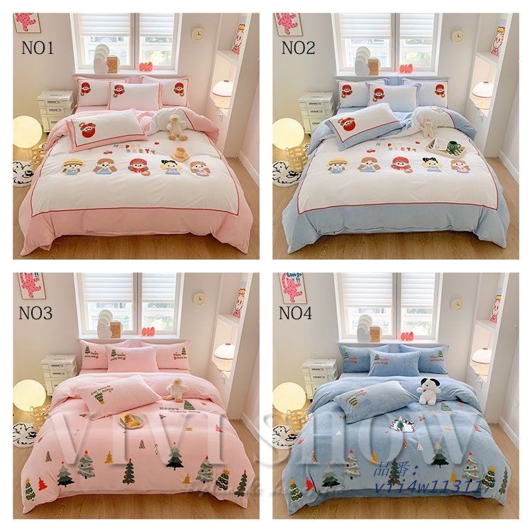 掛け布団カバー 布団カバーセット ボックスシーツ 綿 寝具カバーセット 北欧風 4点セット 安い オシャレ vii4w113117