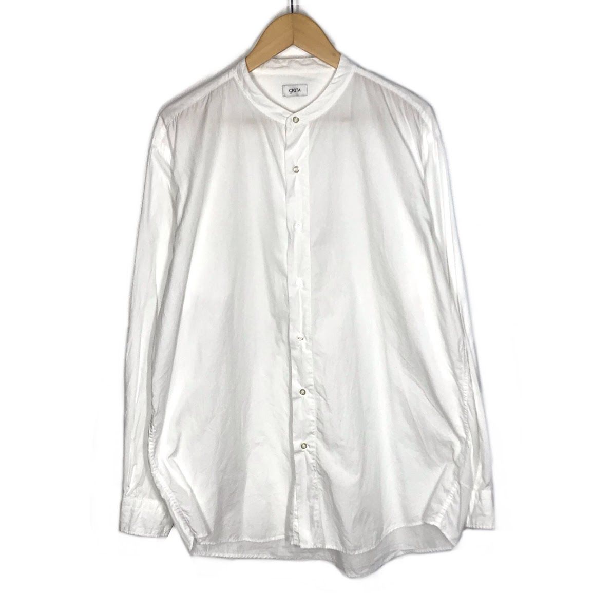 倉吉店 CIOTA 1LDKコーナー | シオタ 長袖シャツ スビンコットンタイプライターバンドカラーシャツ SHLM-102M ホワイト 104