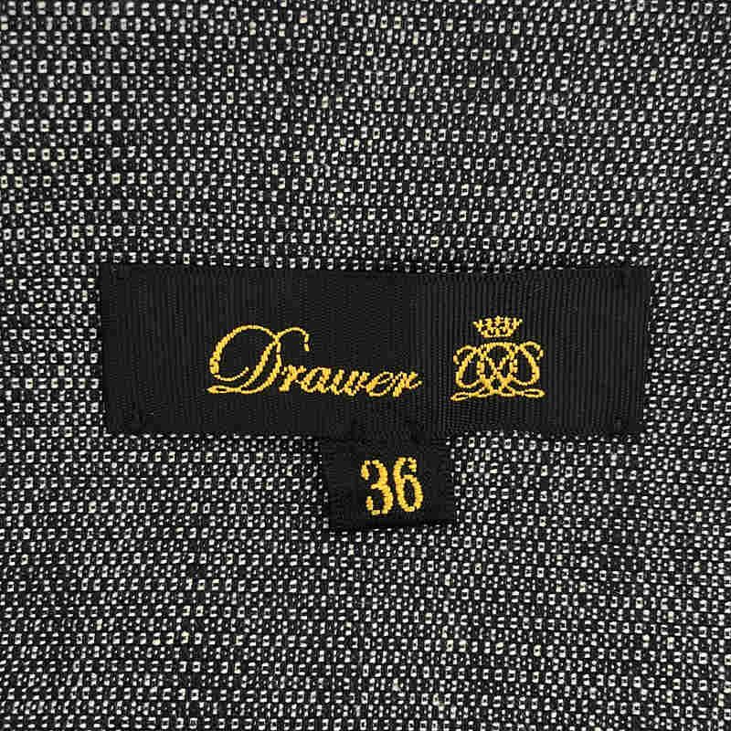 新品】 Drawer / ドゥロワー | レザーパッチ タック デニム