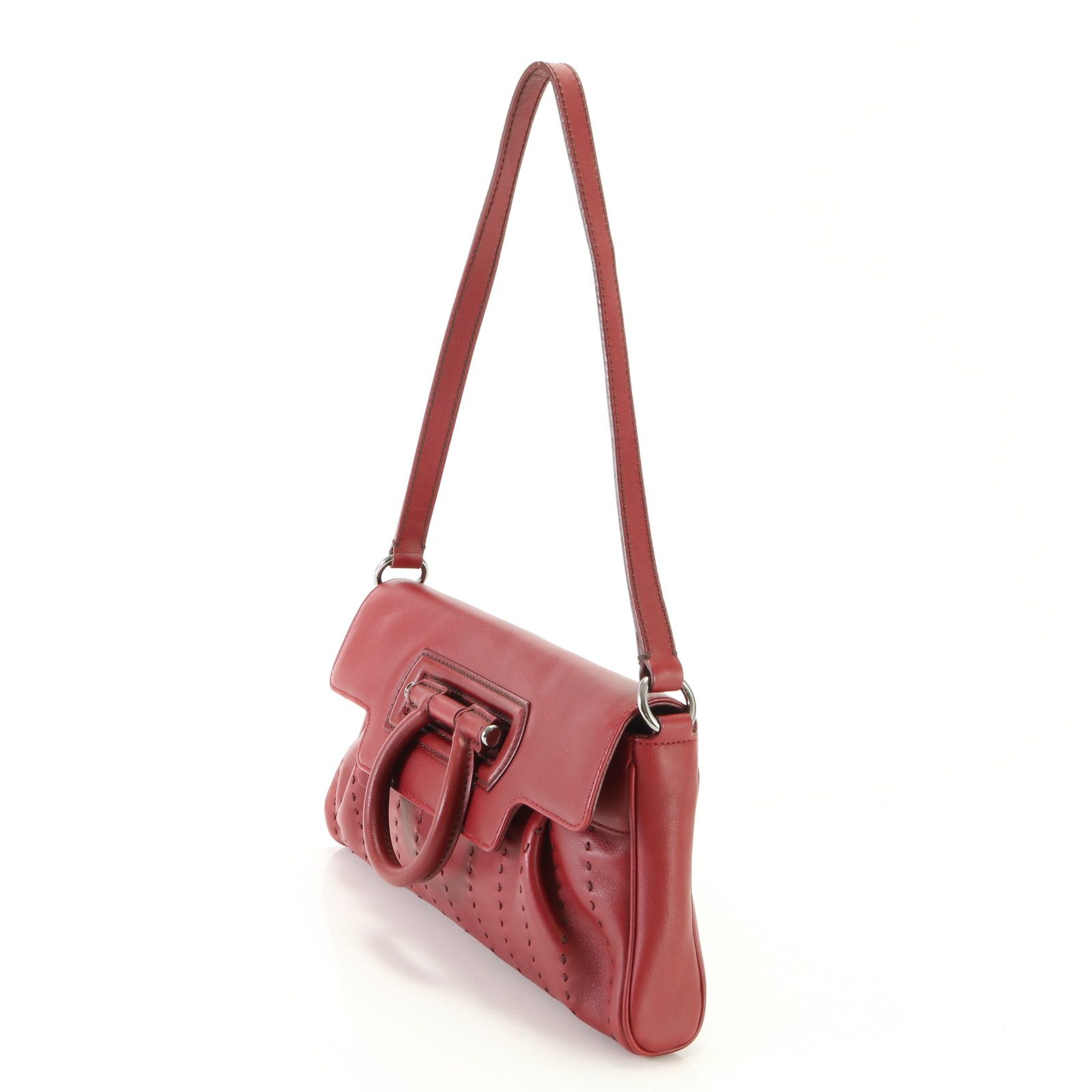 極美品 フェラガモ ダブルガンチーニ ハンドバッグ SV金具