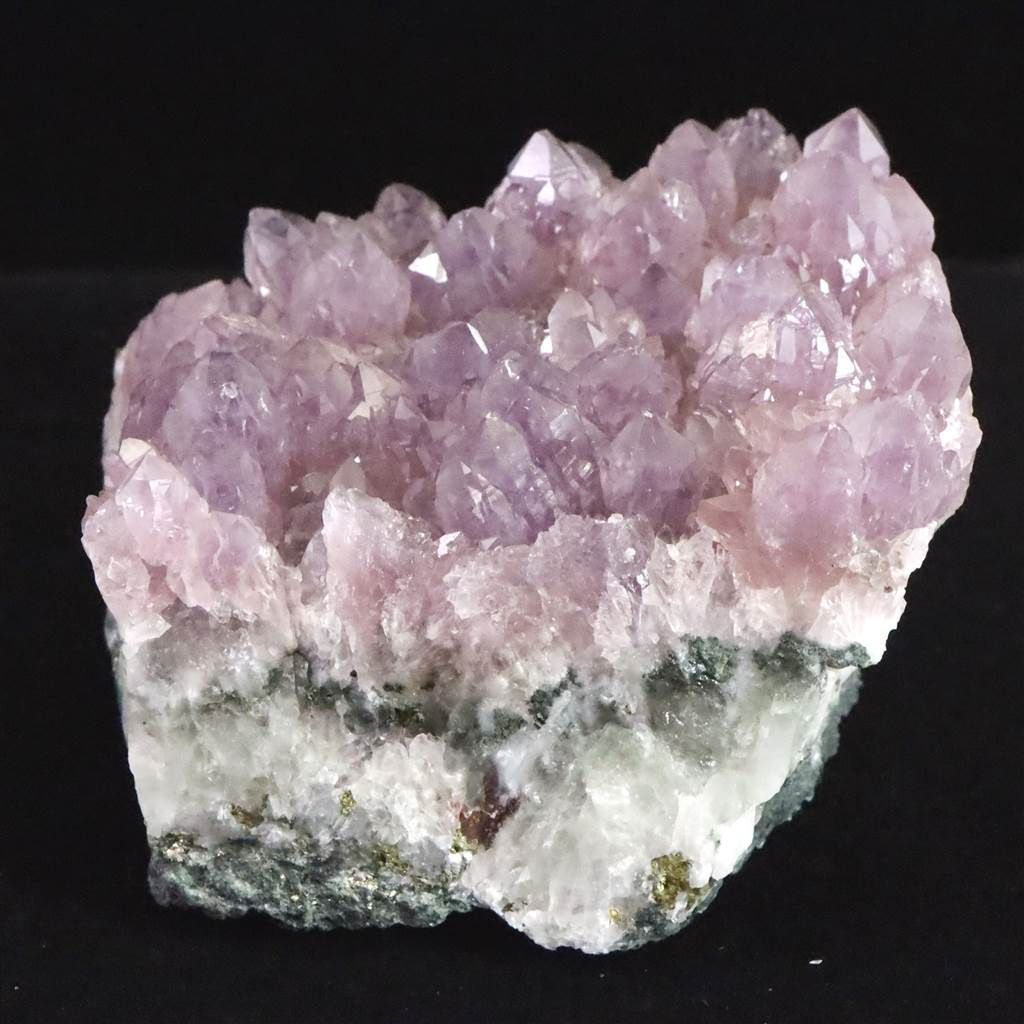 秋田県 尾去沢鉱山 紫水晶 アメジスト クラスター 398g 【榎本通商