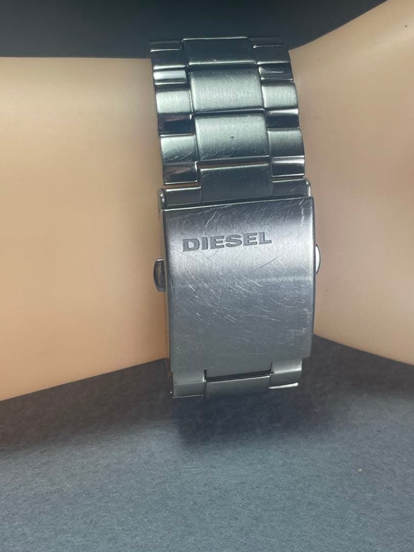 【稼働確認済】DIESEL DZ1381 ステンレススチール 時計 DIESEL ディーゼル DZ-1381 スクエア メンズ 腕時計 稼働品 電池新品