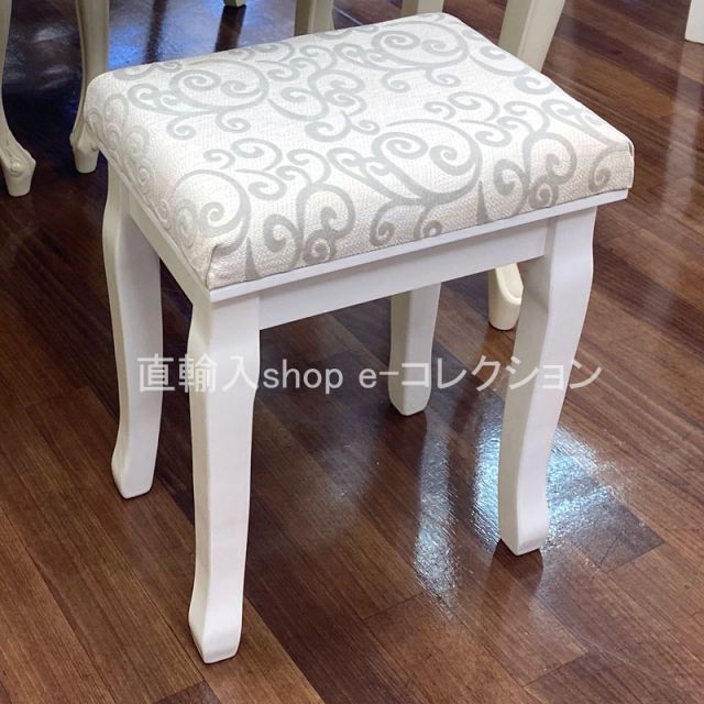 棚付きスツール 猫脚 ホワイト W60 楽天市場】スツール 椅子 猫脚 ロココ調 姫系 ホワイト 白 おしゃれ