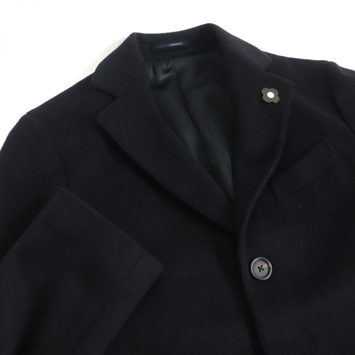 美品□LARDINI/ラルディーニ ブートニエール 無地 ウール100